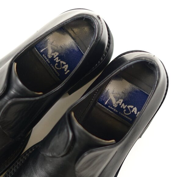 Kansai Yamamoto vintage fold-over leather shoes - Made in Japan - Size US 6.5 - Picture 13 of 14